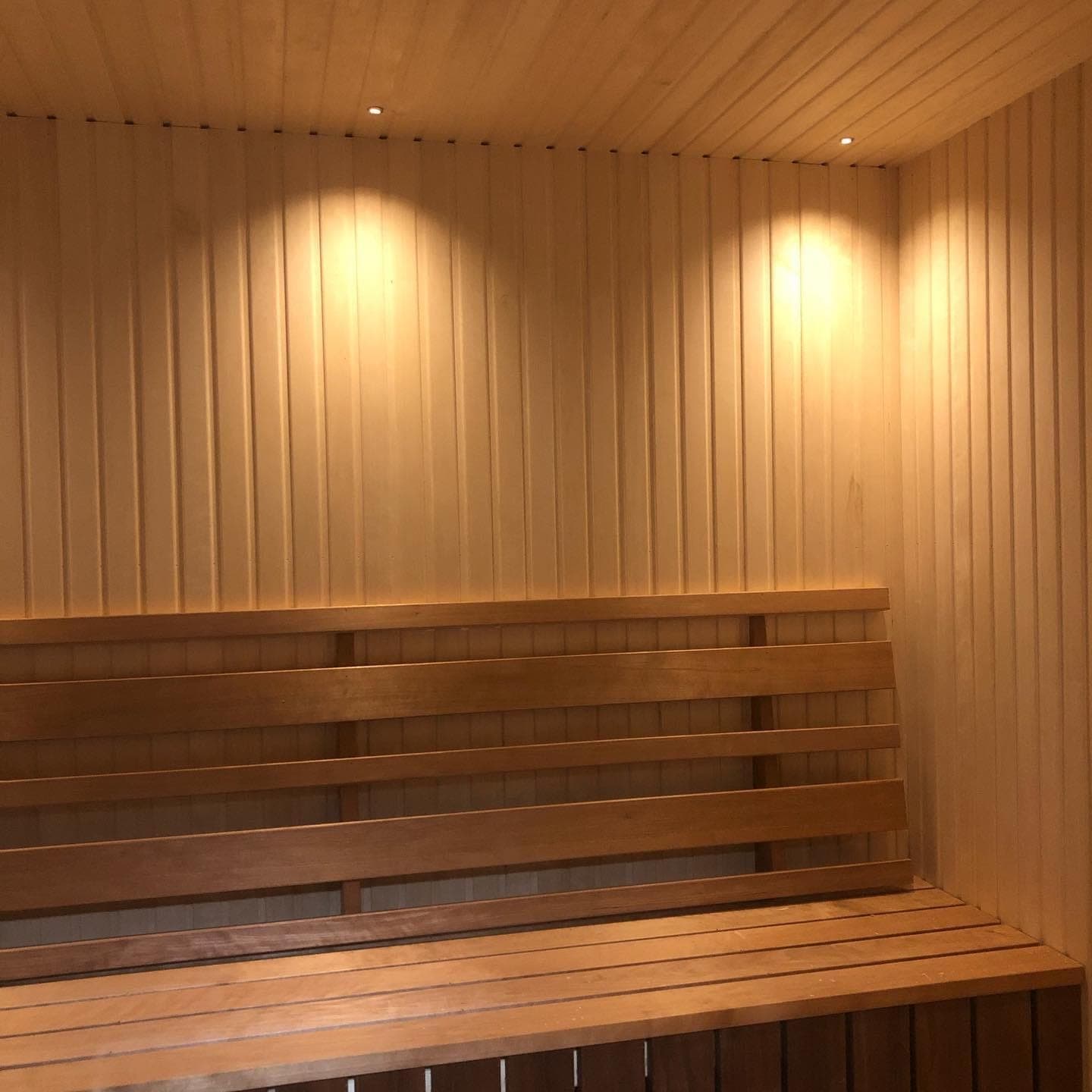 Bastubelysning med IP-klassade spotlights